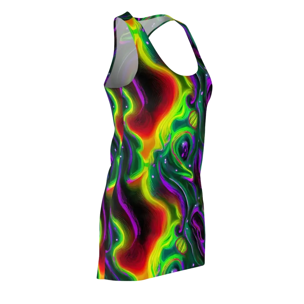 Ultraviolet Lava on Racerback Dress — Front Side