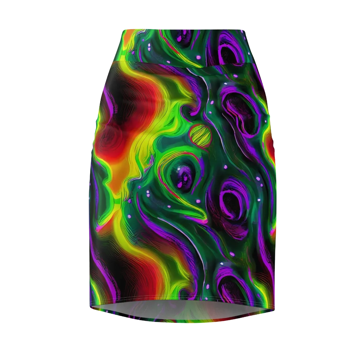 Ultraviolet Lava on Pencil Skirt — Front