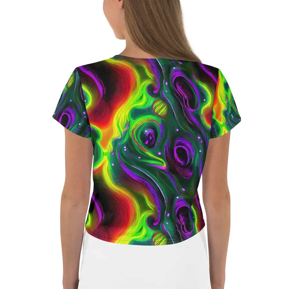 Ultraviolet Lava on Crop Tee — Back
