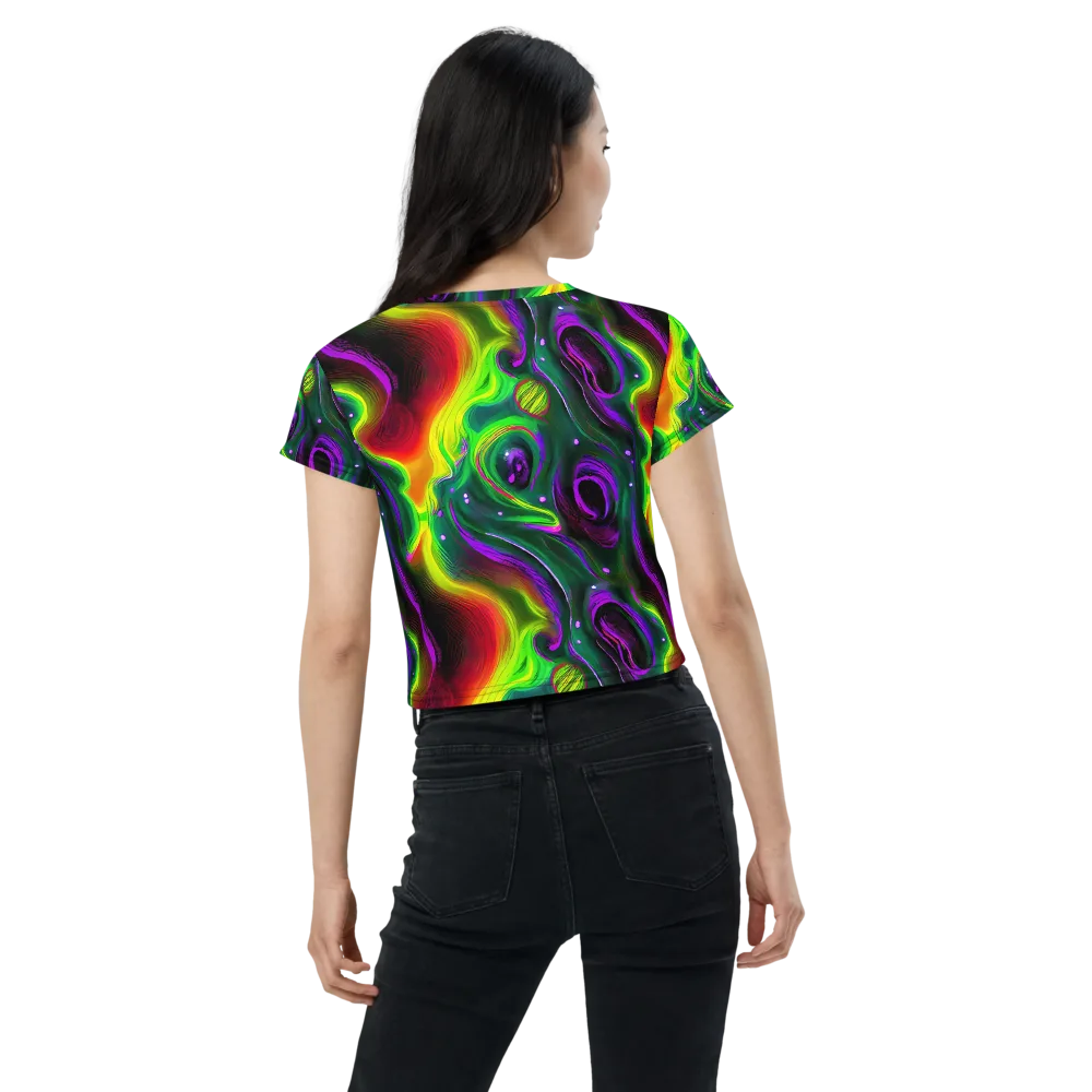 Ultraviolet Lava on Crop Tee — Back