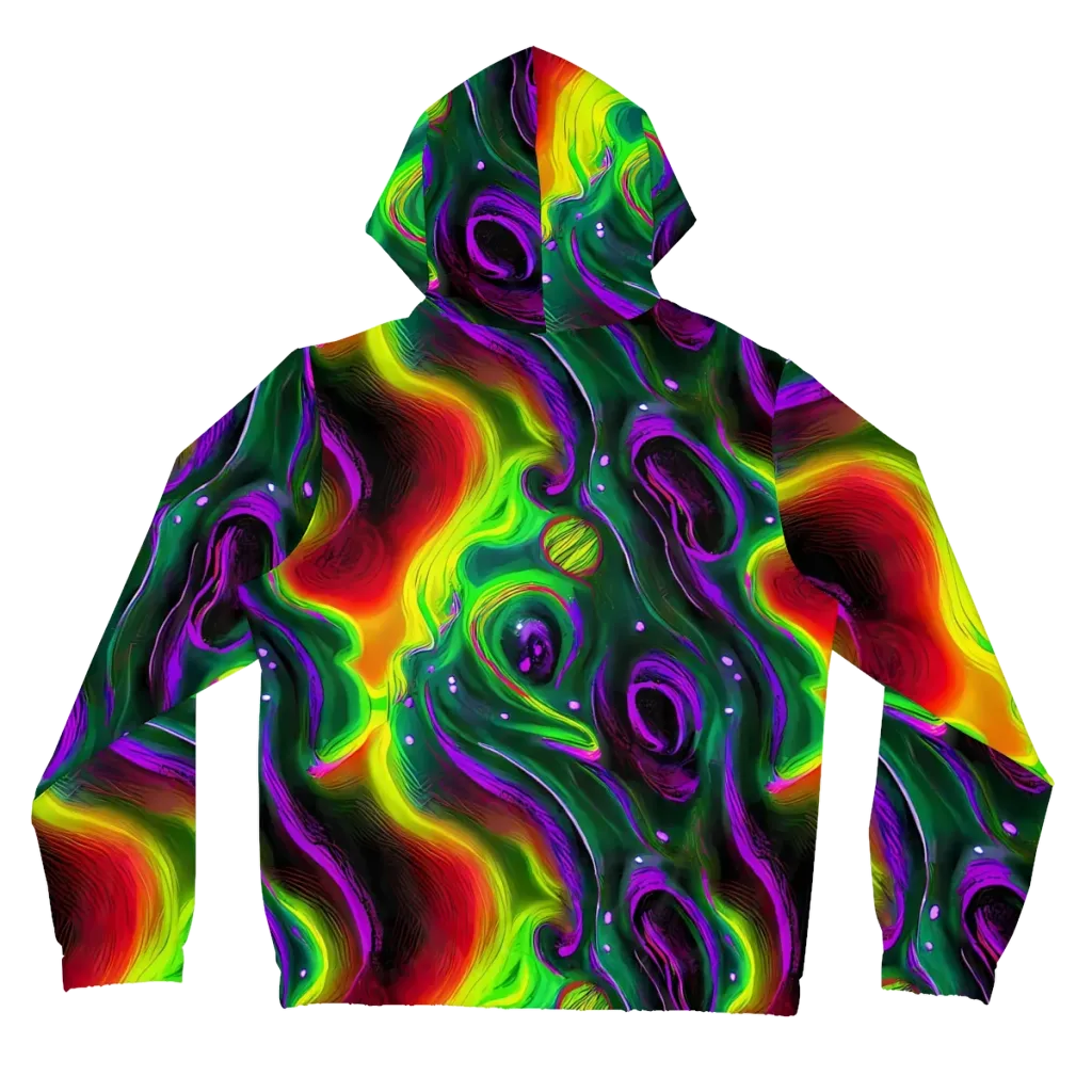 Ultraviolet Lava on Women's Full-Zip Hoodie — Back
