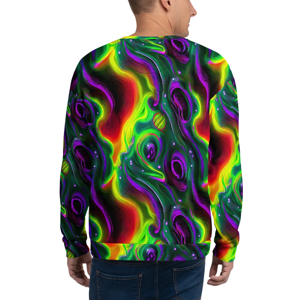 Ultraviolet Lava on Sweatshirt — Back