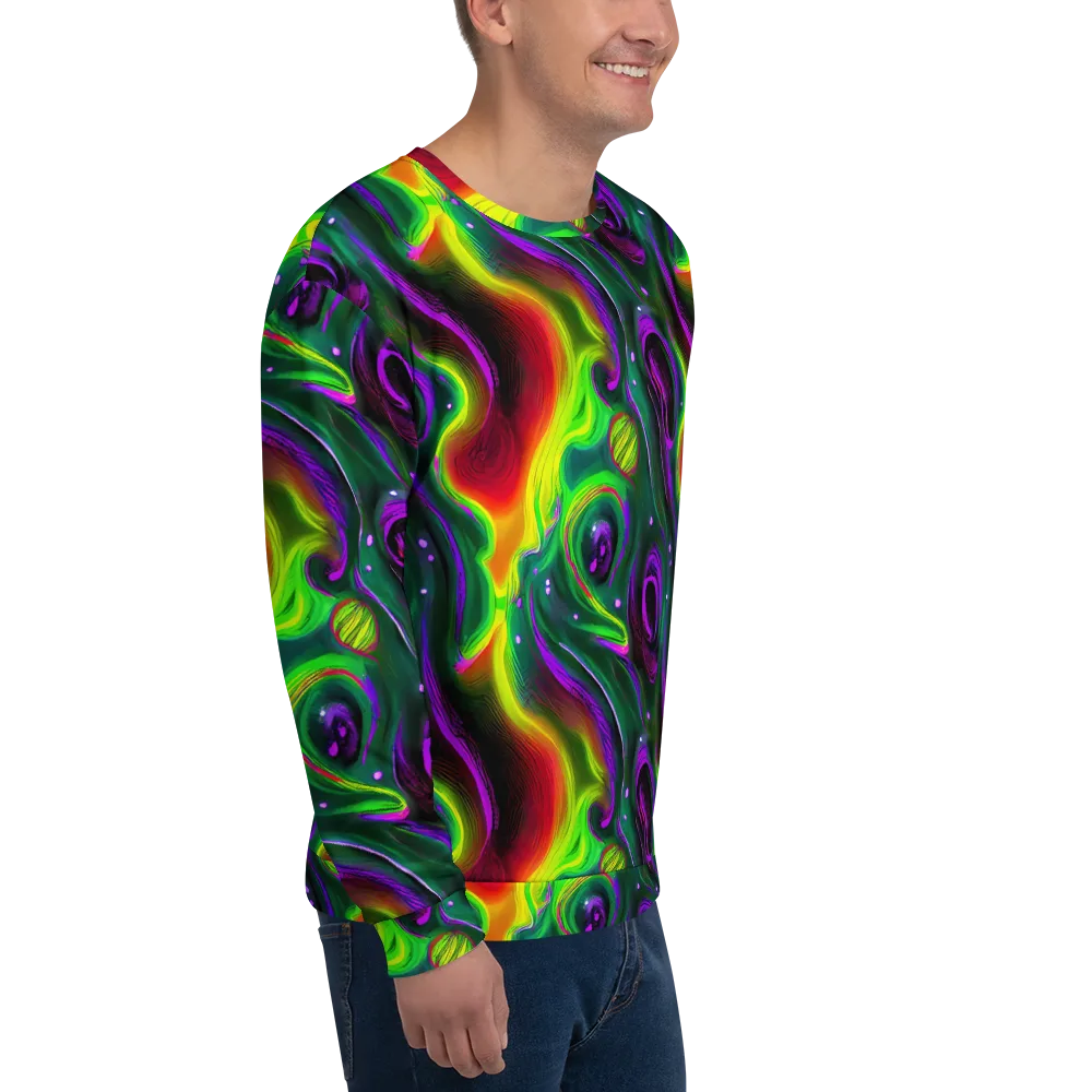 Ultraviolet Lava on Sweatshirt — Right Front
