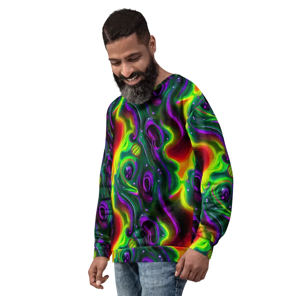 Ultraviolet Lava on Sweatshirt — Left Front