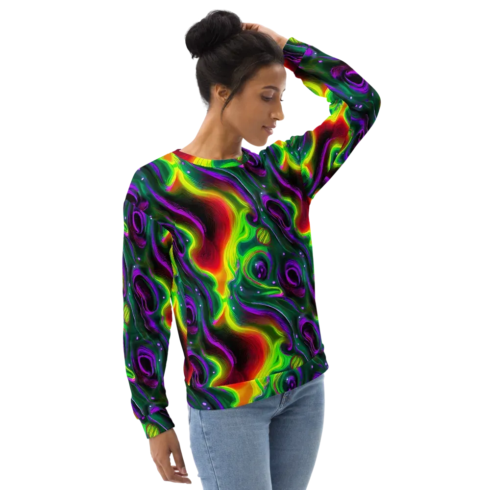 Ultraviolet Lava on Sweatshirt — Right Front