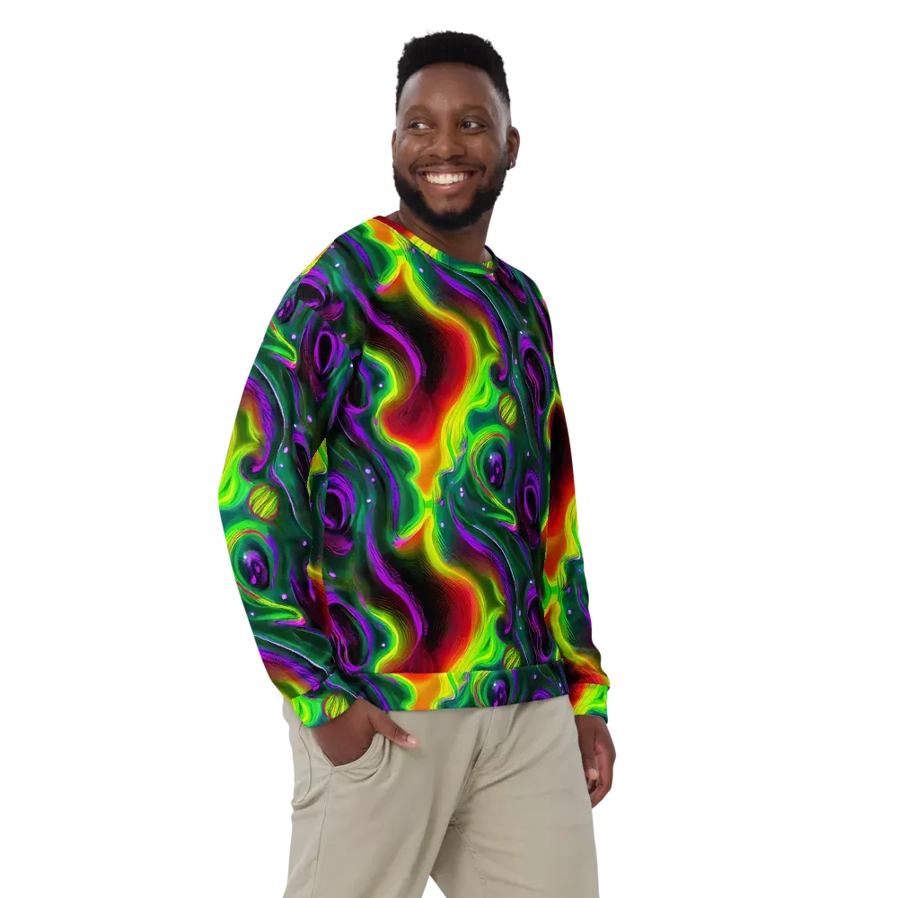 Ultraviolet Lava on Sweatshirt — Front