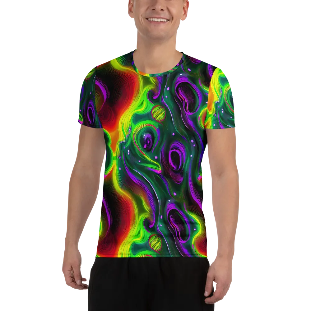 Ultraviolet Lava on Men's Athletic T-Shirt — Front