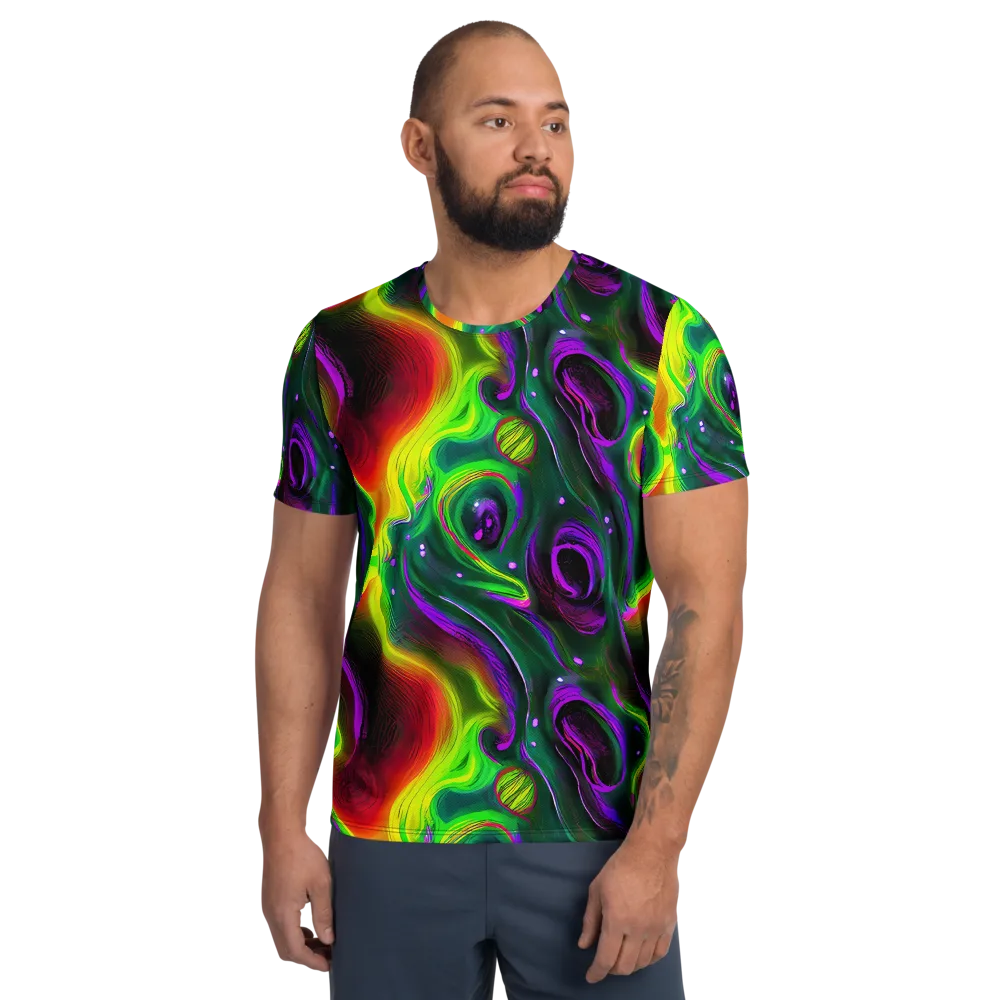 Ultraviolet Lava on Men's Athletic T-Shirt — Front