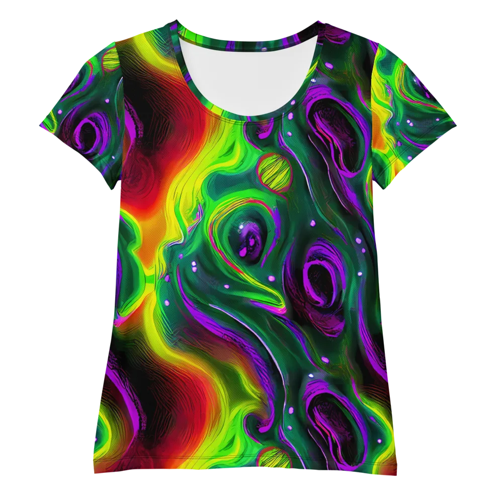 Ultraviolet Lava on Women's Athletic T-Shirt — Front