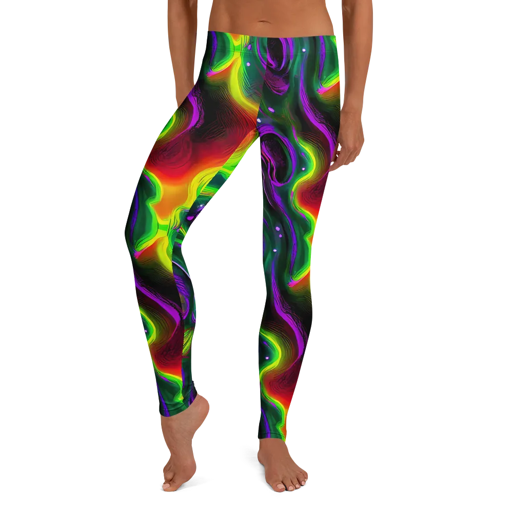 Ultraviolet Lava on Leggings — Front