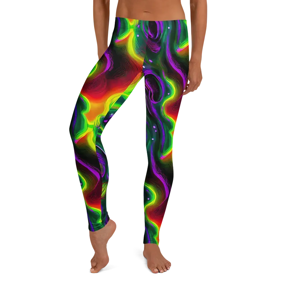 Ultraviolet Lava on Leggings — Front