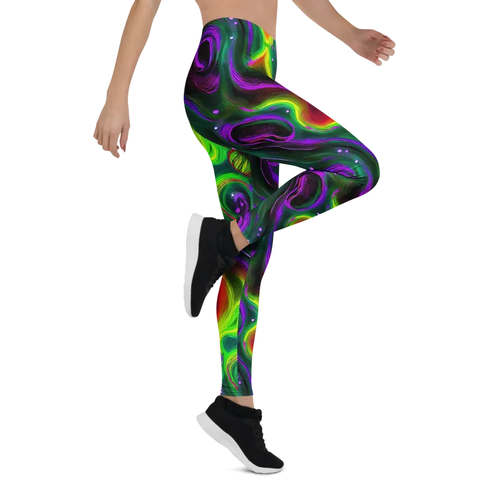 Ultraviolet Lava on Leggings — Right