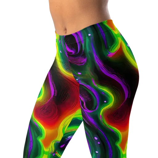 Ultraviolet Lava on a Leggings