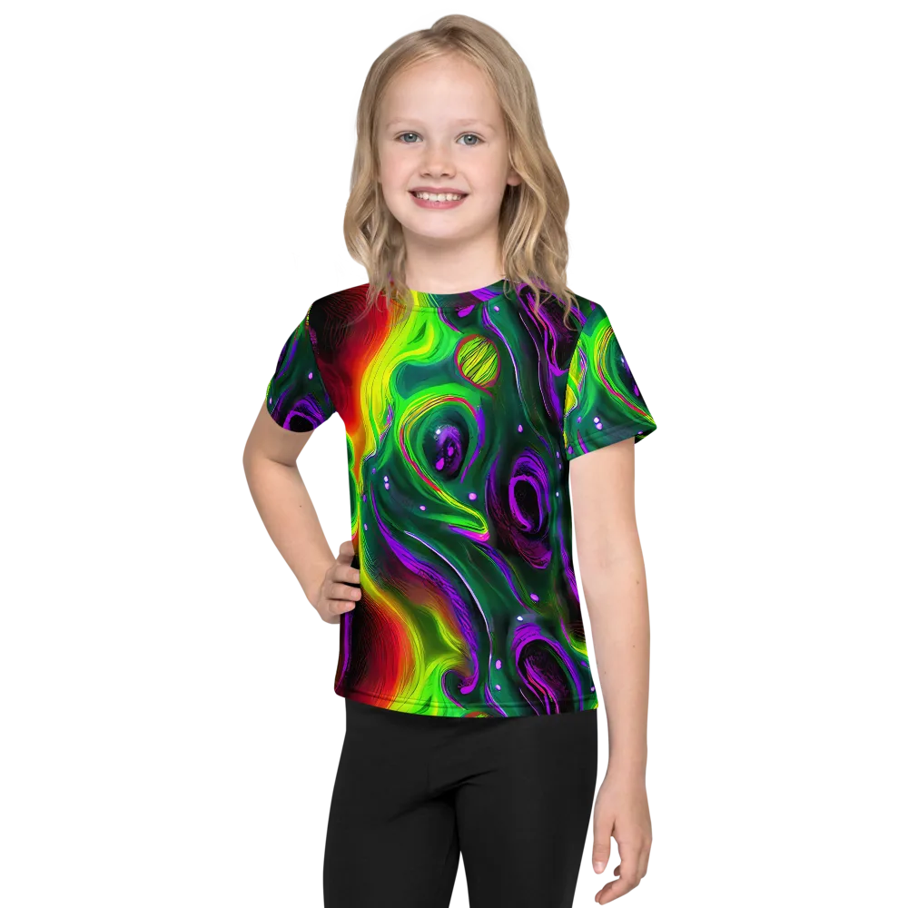 Ultraviolet Lava on Kids Crew Neck T-Shirt — Front