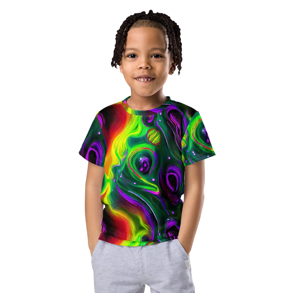 Ultraviolet Lava on Kids Crew Neck T-Shirt — Front