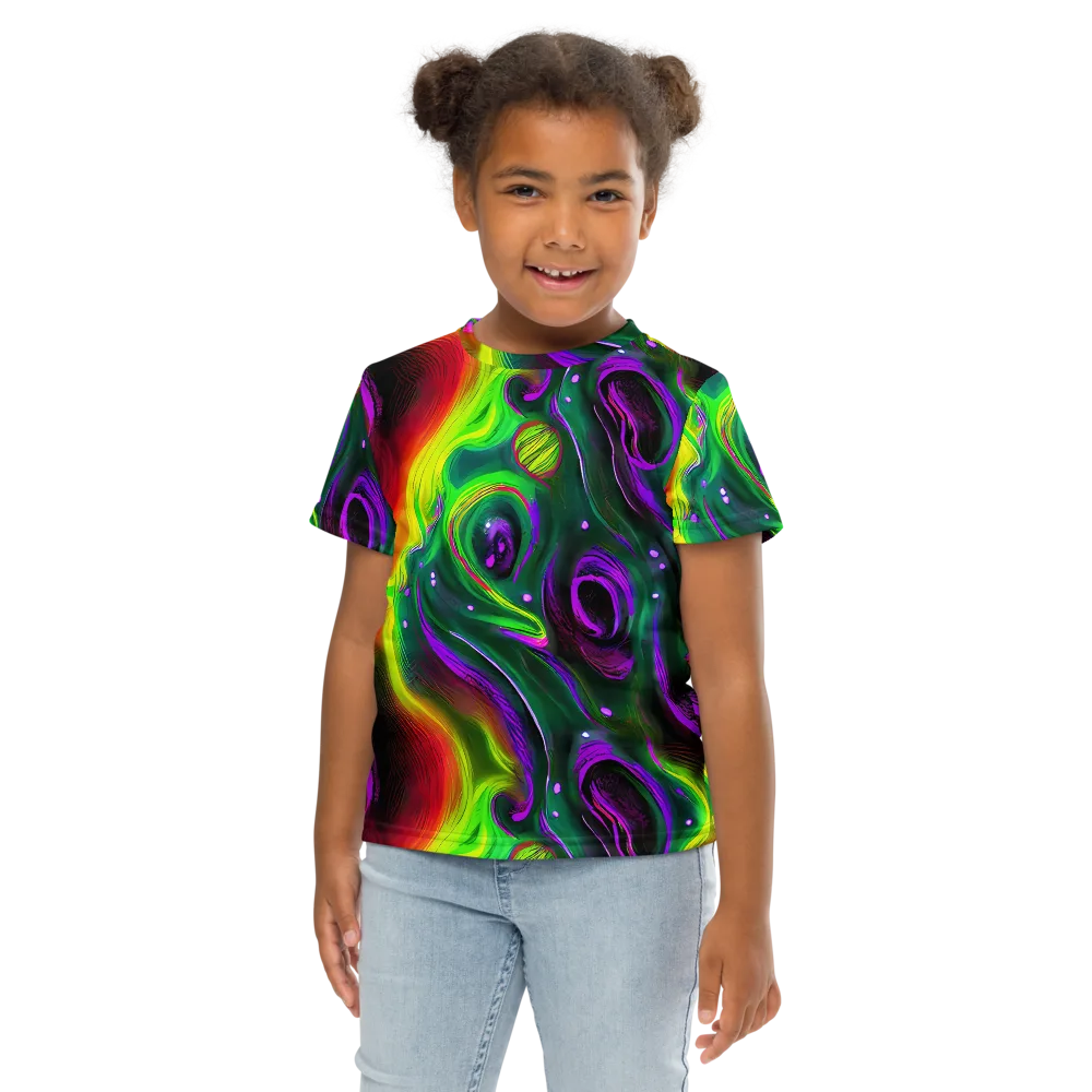 Ultraviolet Lava on Kids Crew Neck T-Shirt — Front