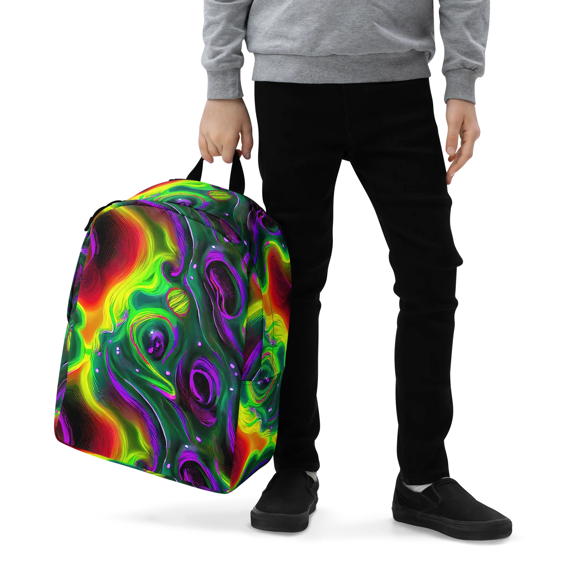 Ultraviolet Lava on Minimalist Backpack — Zoomed-in