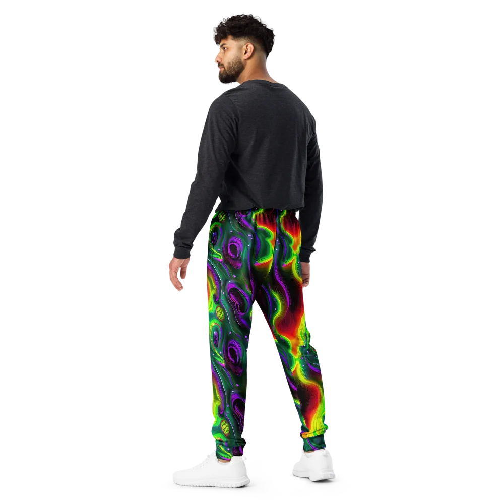 Ultraviolet Lava on Men's Joggers — Back