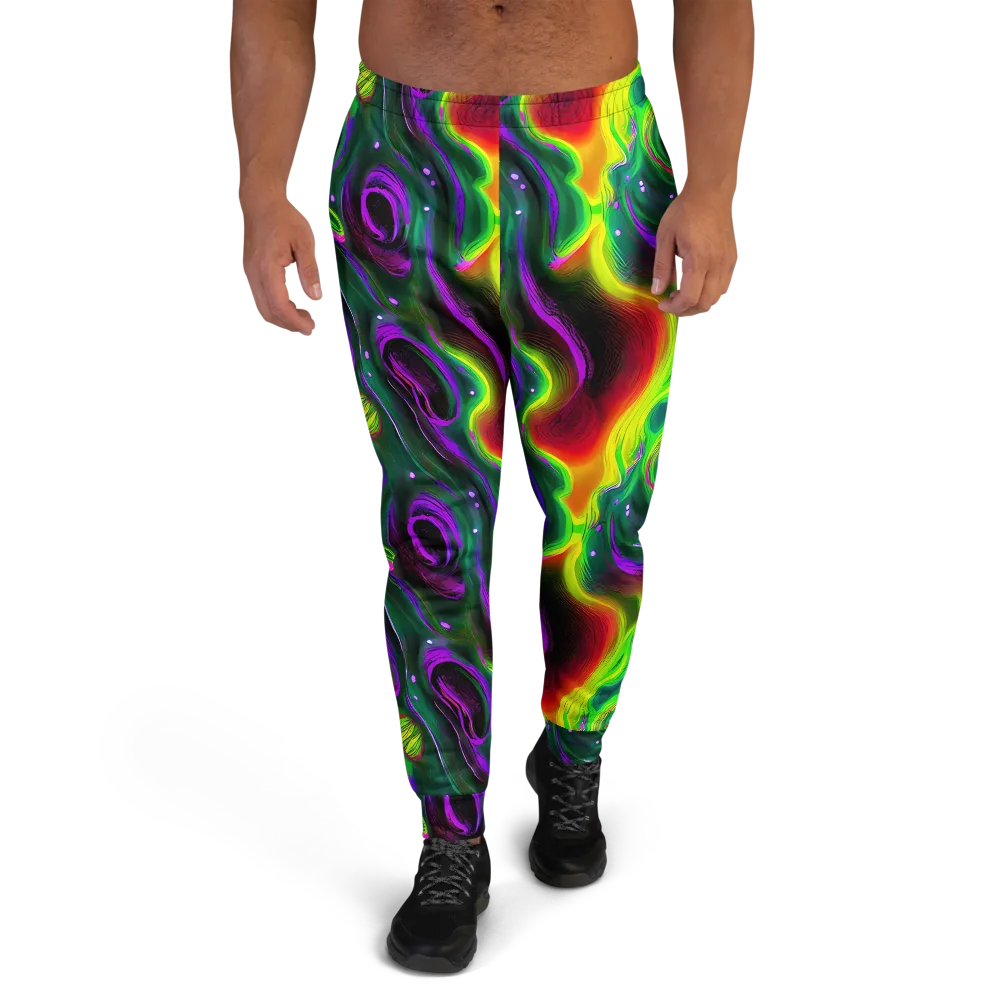Ultraviolet Lava on Men's Joggers — Front