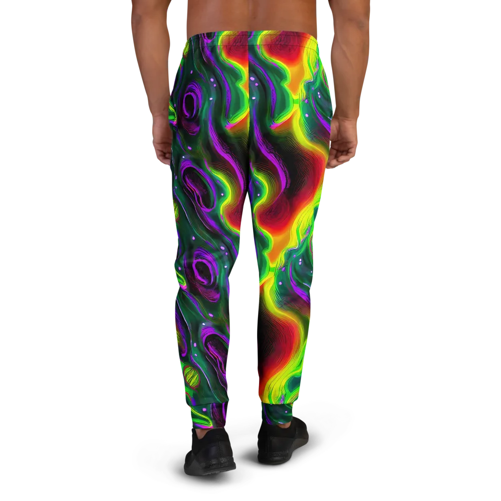 Ultraviolet Lava on Men's Joggers — Back