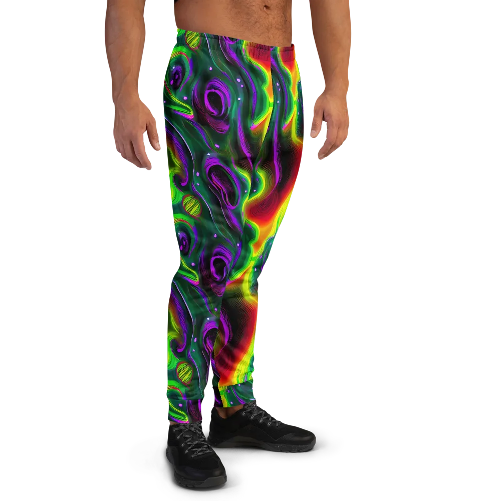 Ultraviolet Lava on Men's Joggers — Right