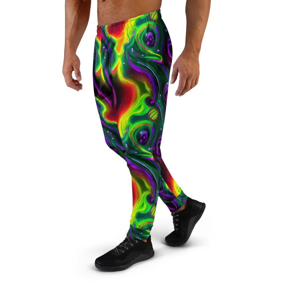 Ultraviolet Lava on Men's Joggers — Left