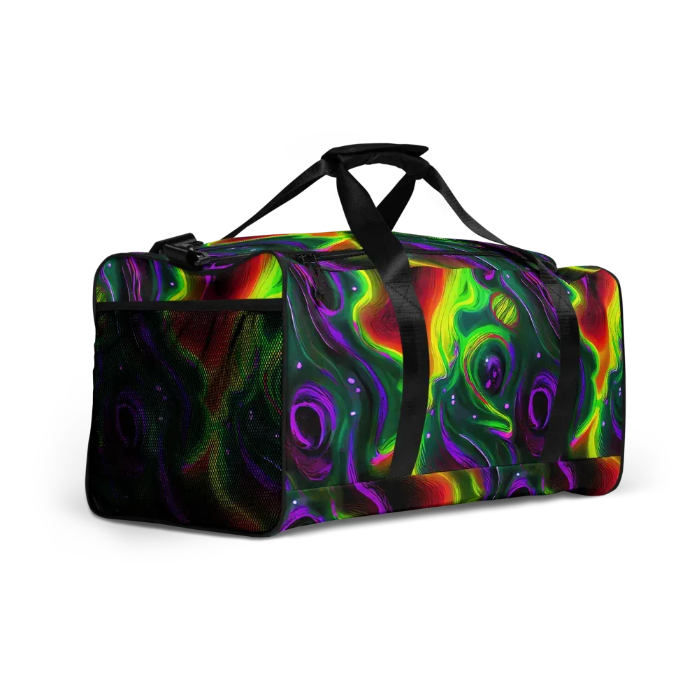 Ultraviolet Lava on Duffle Bag — Right Front