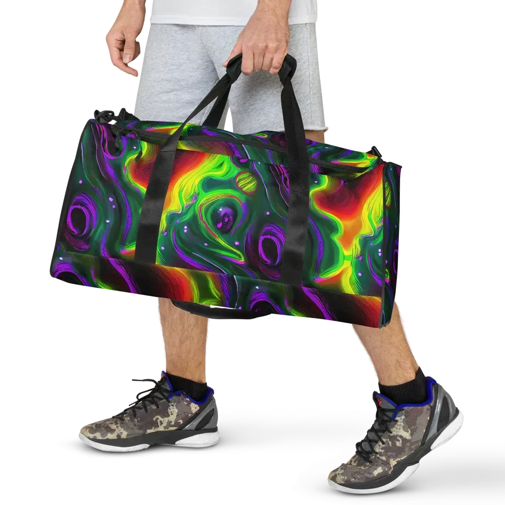 Ultraviolet Lava on Duffle Bag — Front