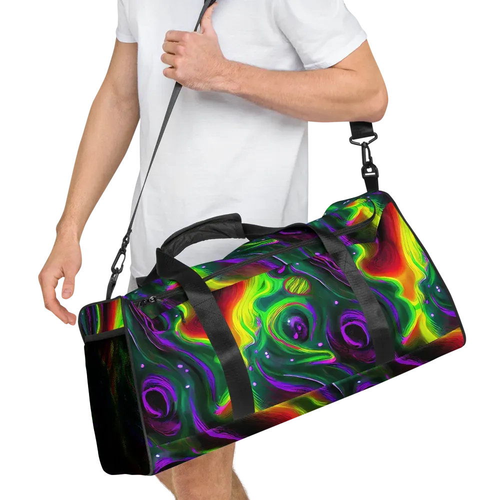 Ultraviolet Lava on Duffle Bag — Right Front