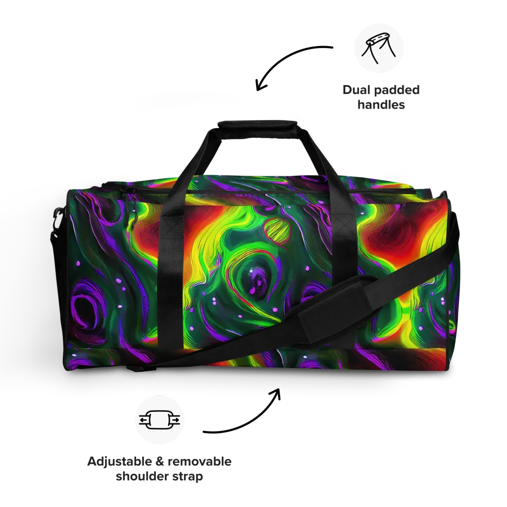 Ultraviolet Lava on Duffle Bag — Front