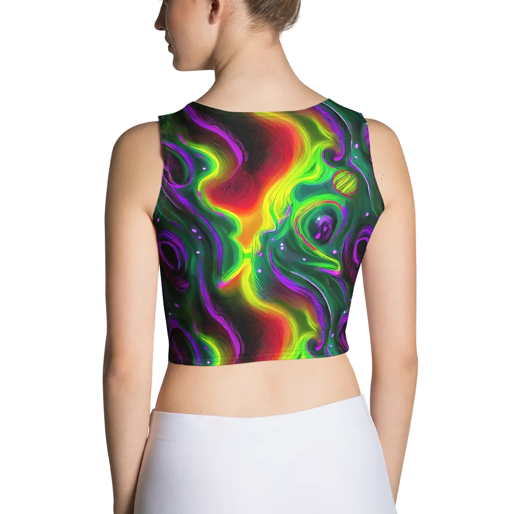 Ultraviolet Lava on Crop Top — Back