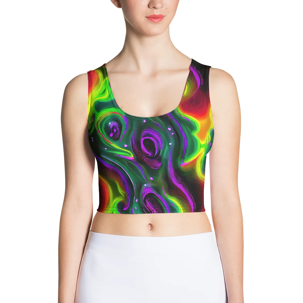 Ultraviolet Lava on Crop Top — Front