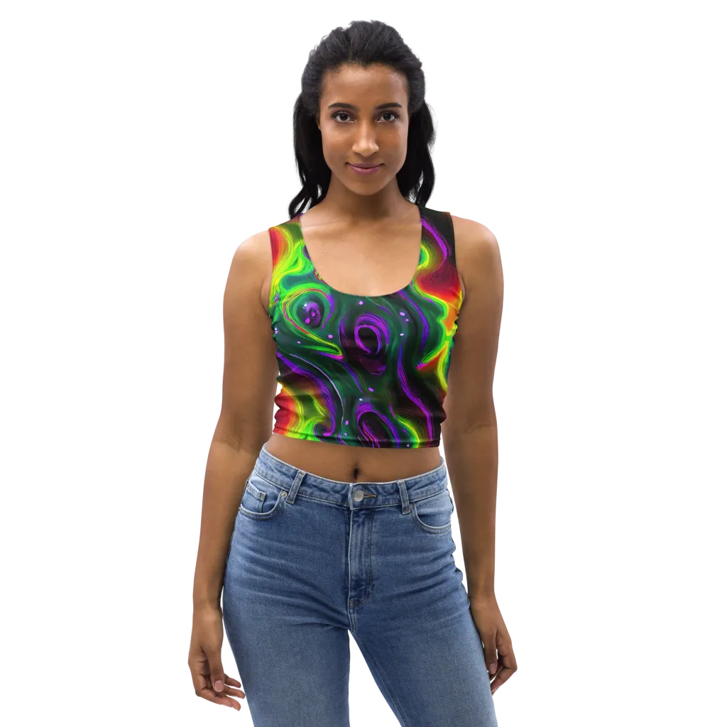 Ultraviolet Lava on Crop Top — Front