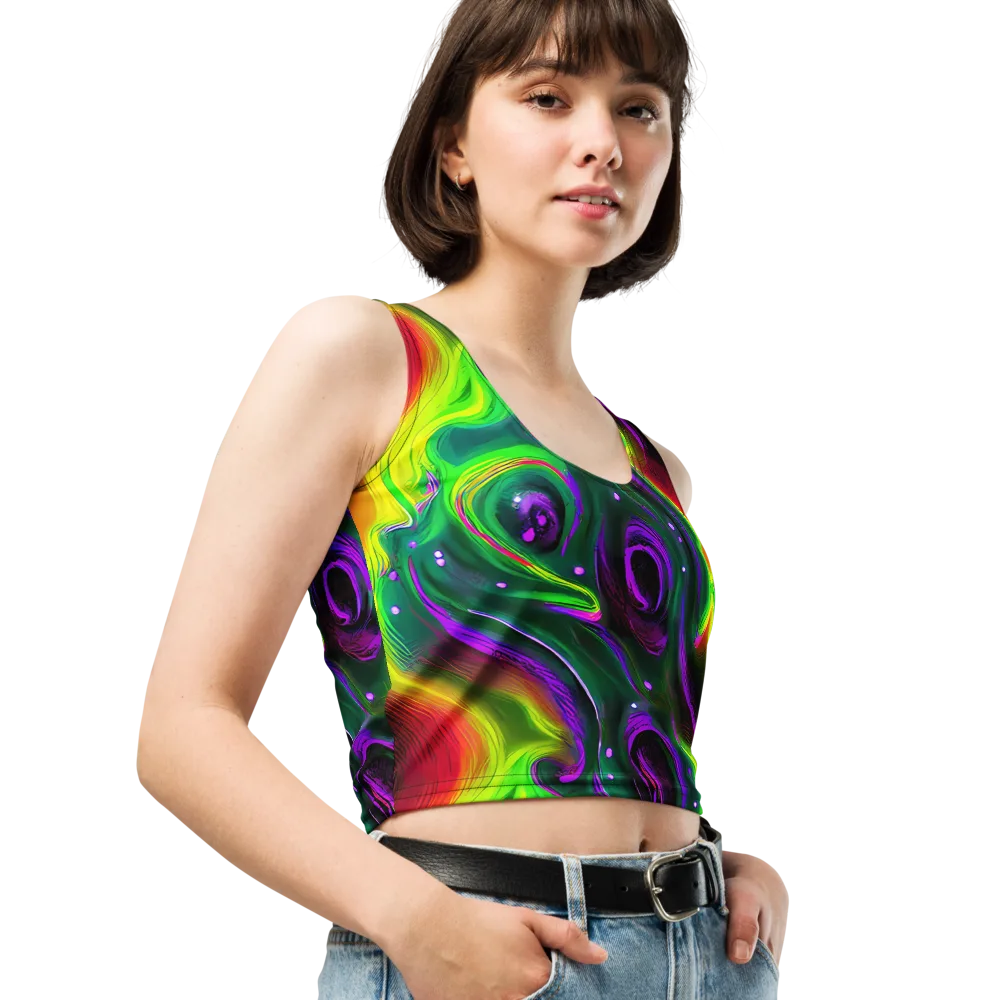 Ultraviolet Lava on Crop Top — Right Front