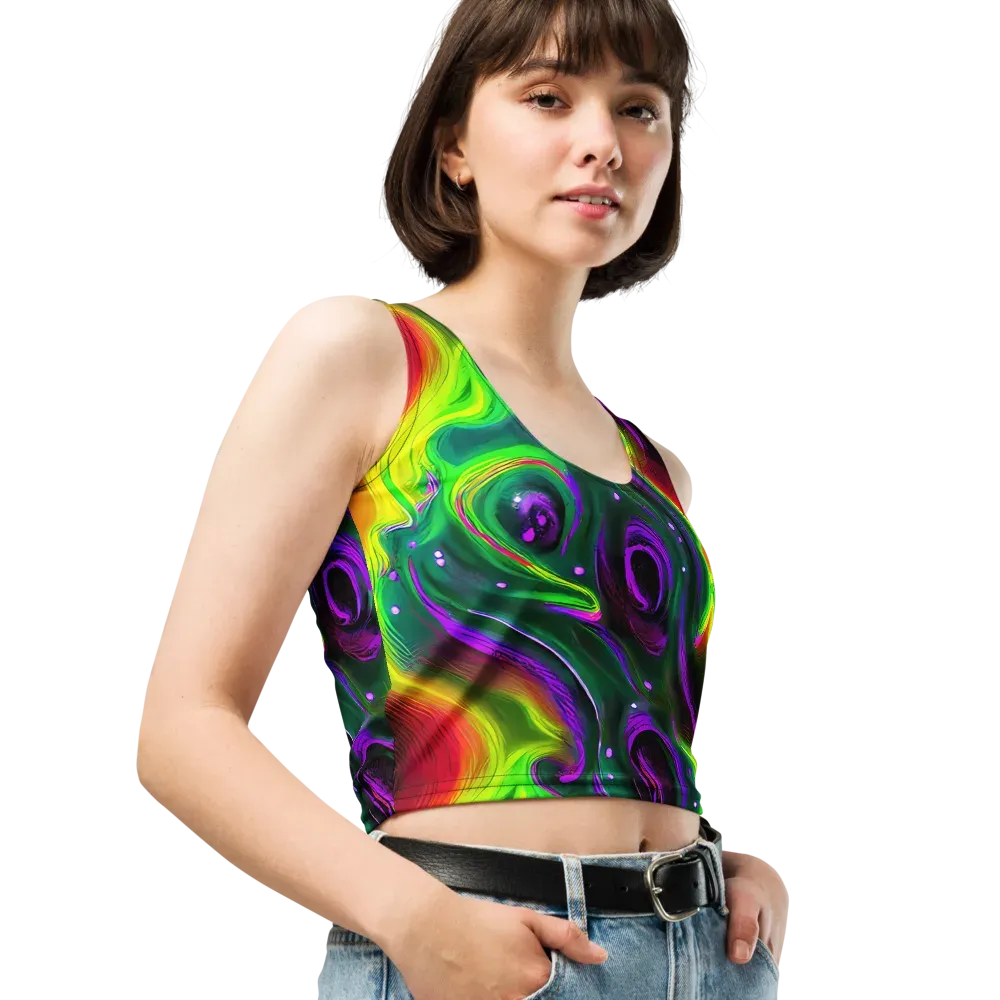 Ultraviolet Lava on Crop Top — Right Front