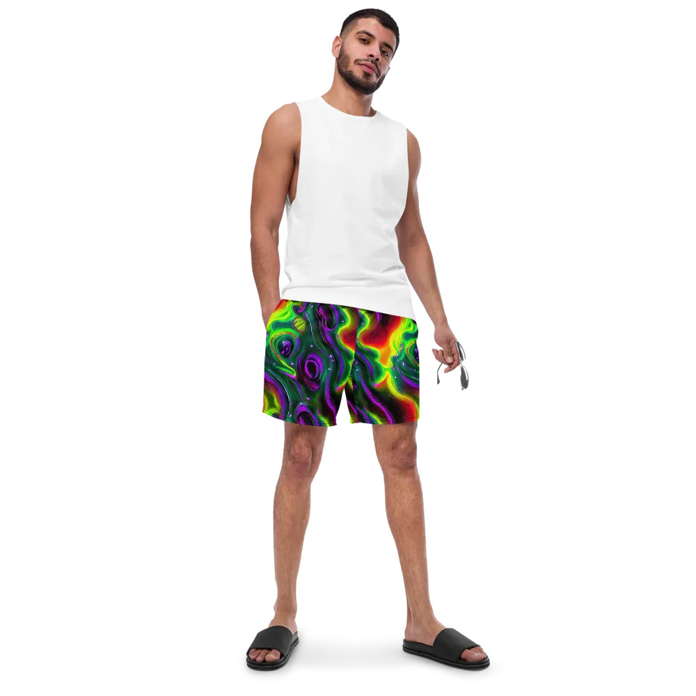 Ultraviolet Lava on Swim Trunks — Front