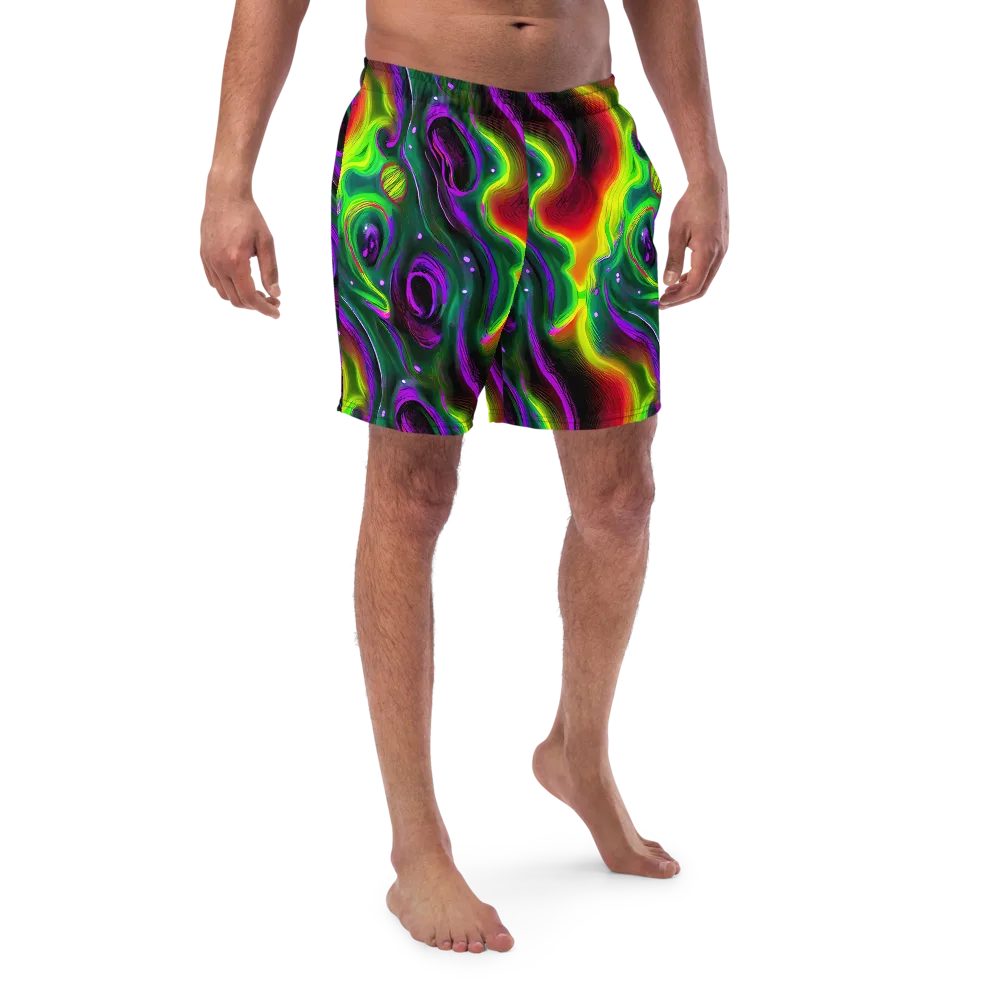 Ultraviolet Lava on Swim Trunks — Front