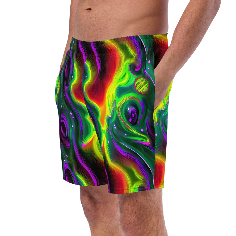Ultraviolet Lava on Swim Trunks — Left Front