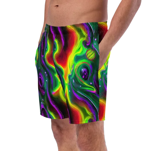 Ultraviolet Lava on a Swim Trunks