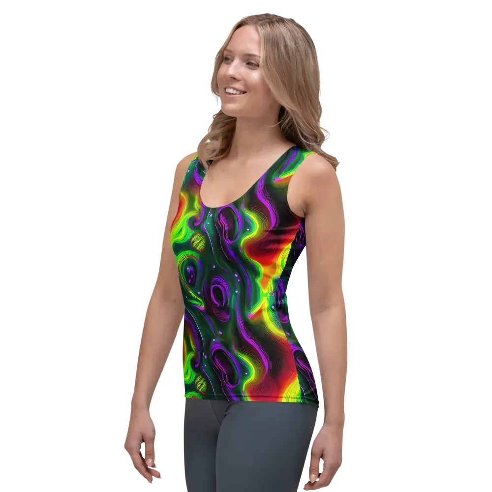 Ultraviolet Lava on Women's Tank Top — Left Front
