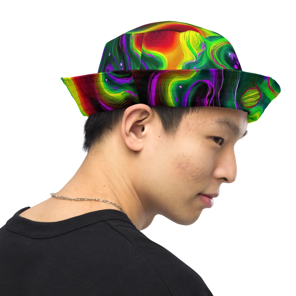 Ultraviolet Lava on Reversible Bucket Hat — Right Outside