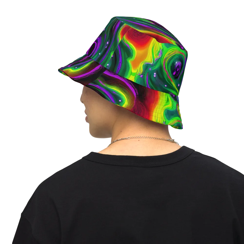 Ultraviolet Lava on Reversible Bucket Hat — Back Inside