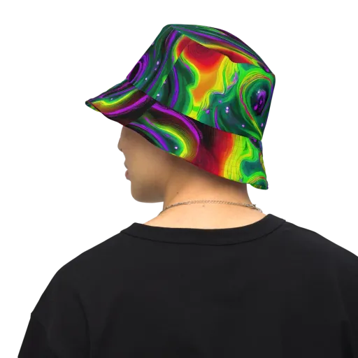 Ultraviolet Lava on a Reversible Bucket Hat