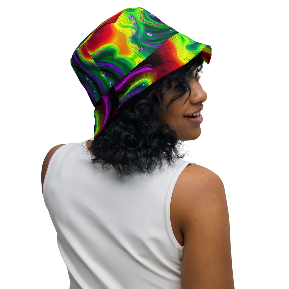 Ultraviolet Lava on Reversible Bucket Hat — Right Outside