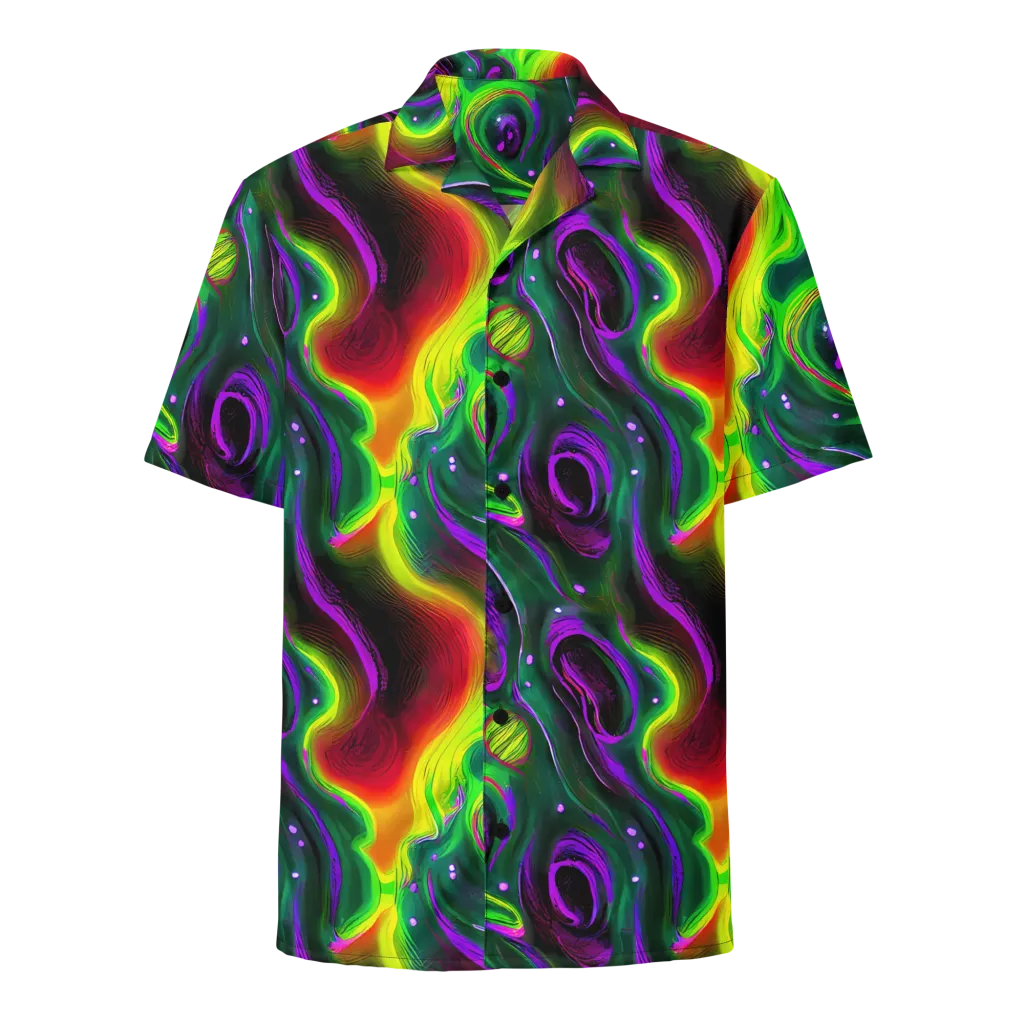 Ultraviolet Lava on Button Shirt — Front