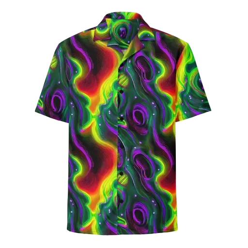 Ultraviolet Lava on a Button Shirt