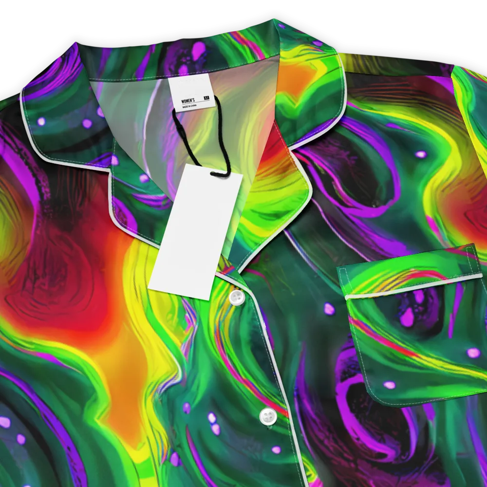 Ultraviolet Lava on Women's Short Sleeve Pajama Top — Product details