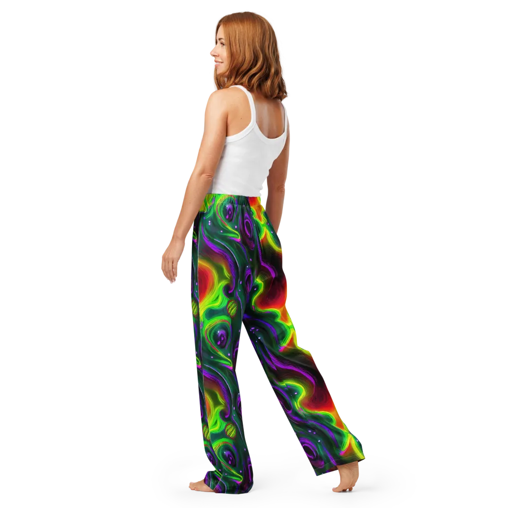 Ultraviolet Lava on Women's Pajama Pants — Back