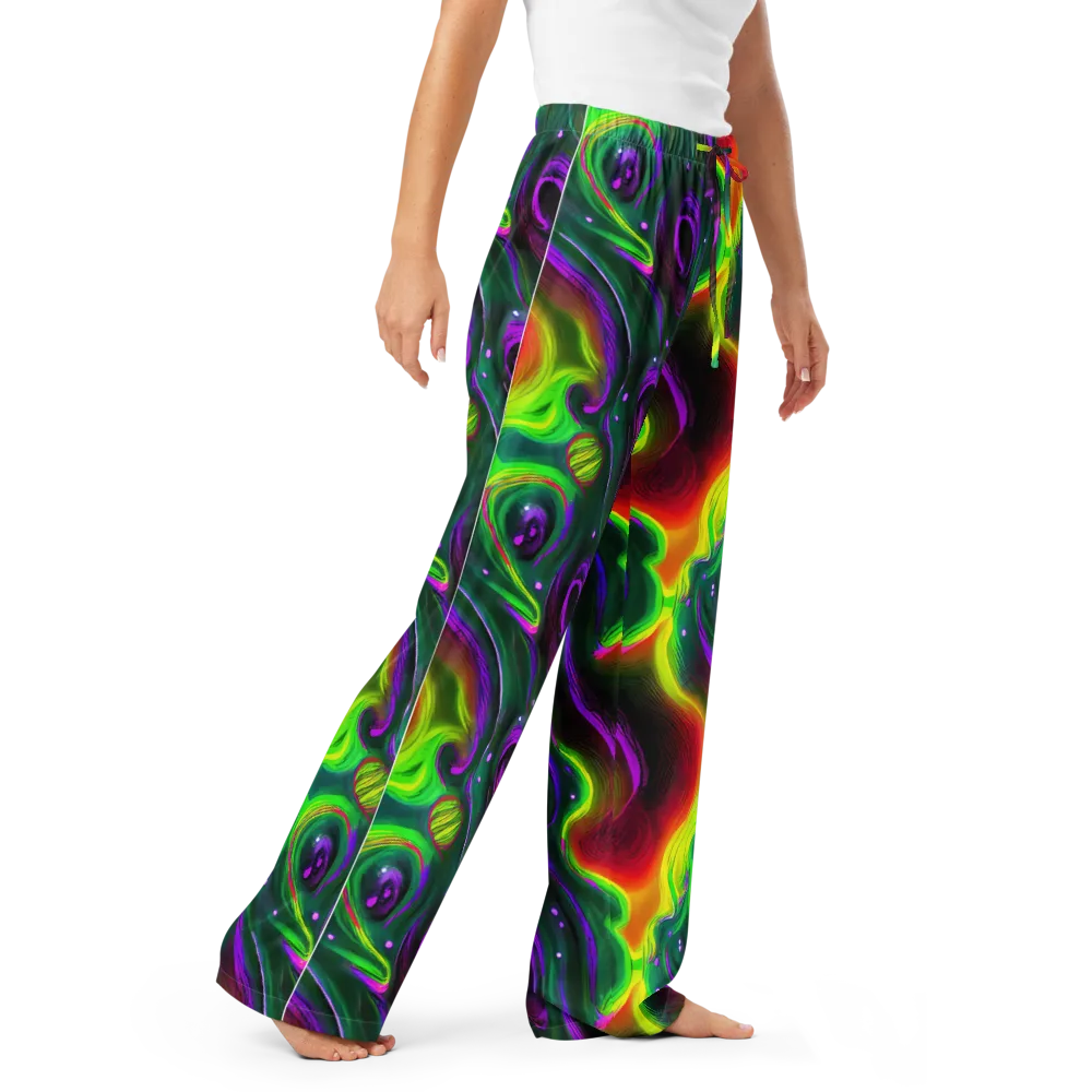Ultraviolet Lava on Women's Pajama Pants — Right Front