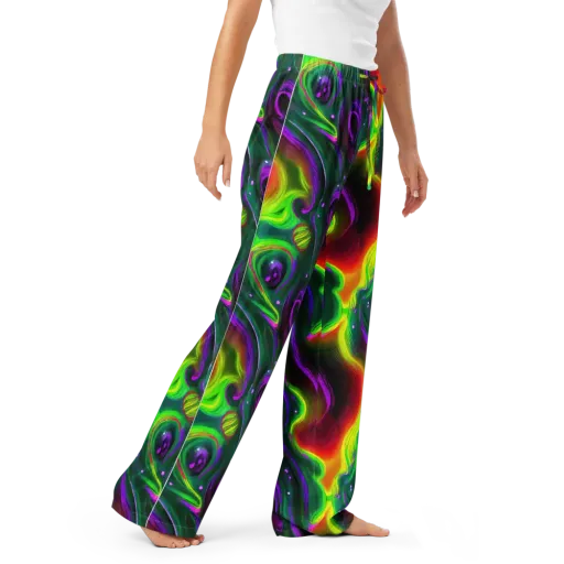 Ultraviolet Lava on a Women's Pajama Pants